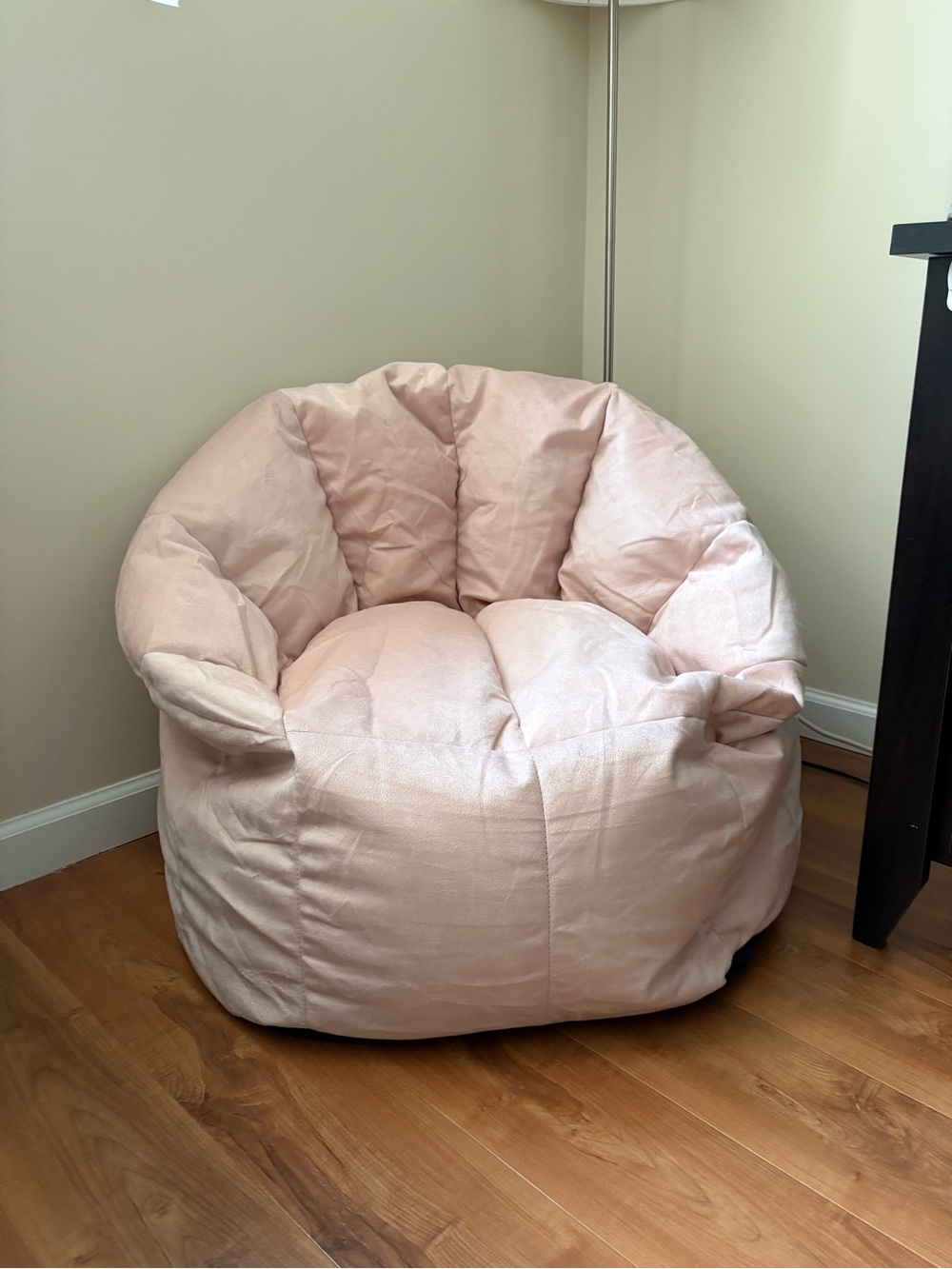 Plush Bean Bag Chair - Light Pink